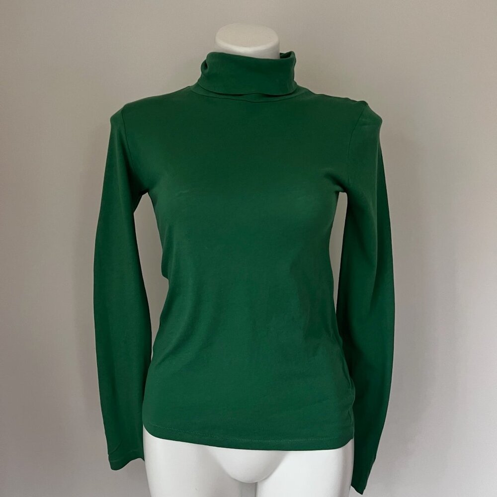 J.Crew Emerald Green Long Sleeve Turtleneck